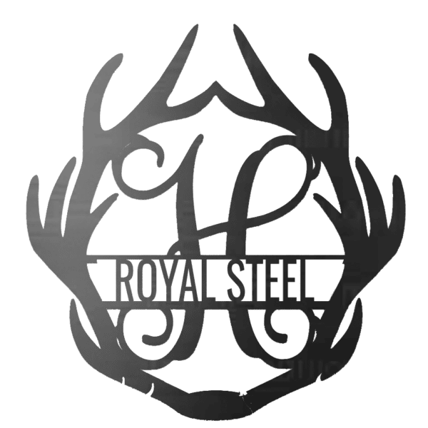 Personalized Deer Antler Name Monogram | Custom Steel Monograms