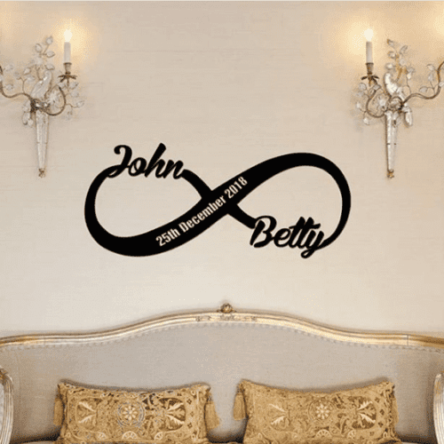 Personalized Infinity Metal Sign