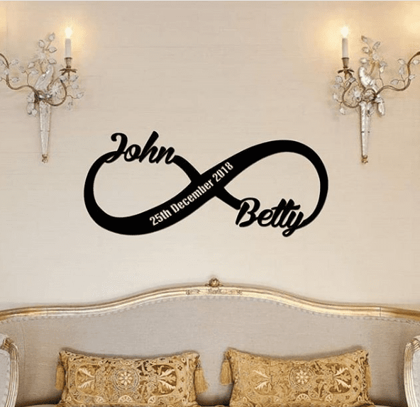 Personalized Infinity Metal Sign