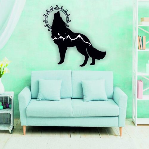 Wolf metal wall art | Steel monograms