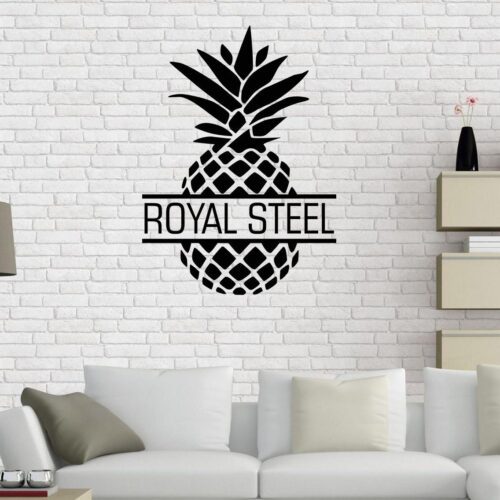 Personalised Pineapple Metal Wall Art | Steel Monograms