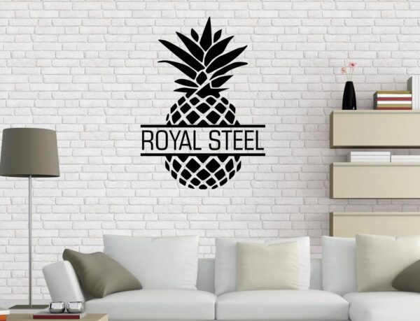 Personalised Pineapple Metal Wall Art | Steel Monograms
