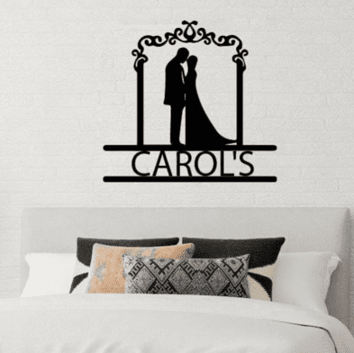 Personalized Last Name Metal Wedding sign