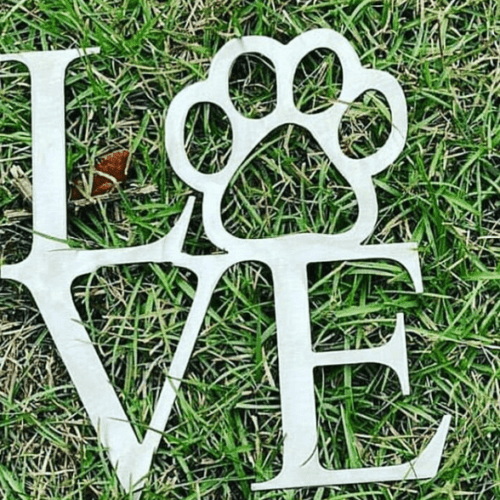 Dog Love Steel Decor | Dog Love Steel Sign