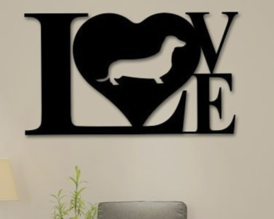 Dog love Metal Sign