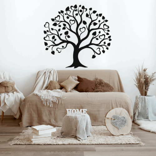 Heartleaf Tree Metal Wall Art